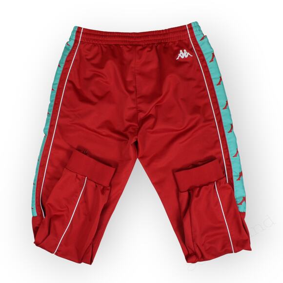 Large Kappa TrackPant 222 Banda 10 Alen Red Turquoise White Jogger - Picture 10 of 11